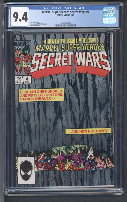 MARVEL SUPER HEROES SECRET WARS #4 CGC 9.4