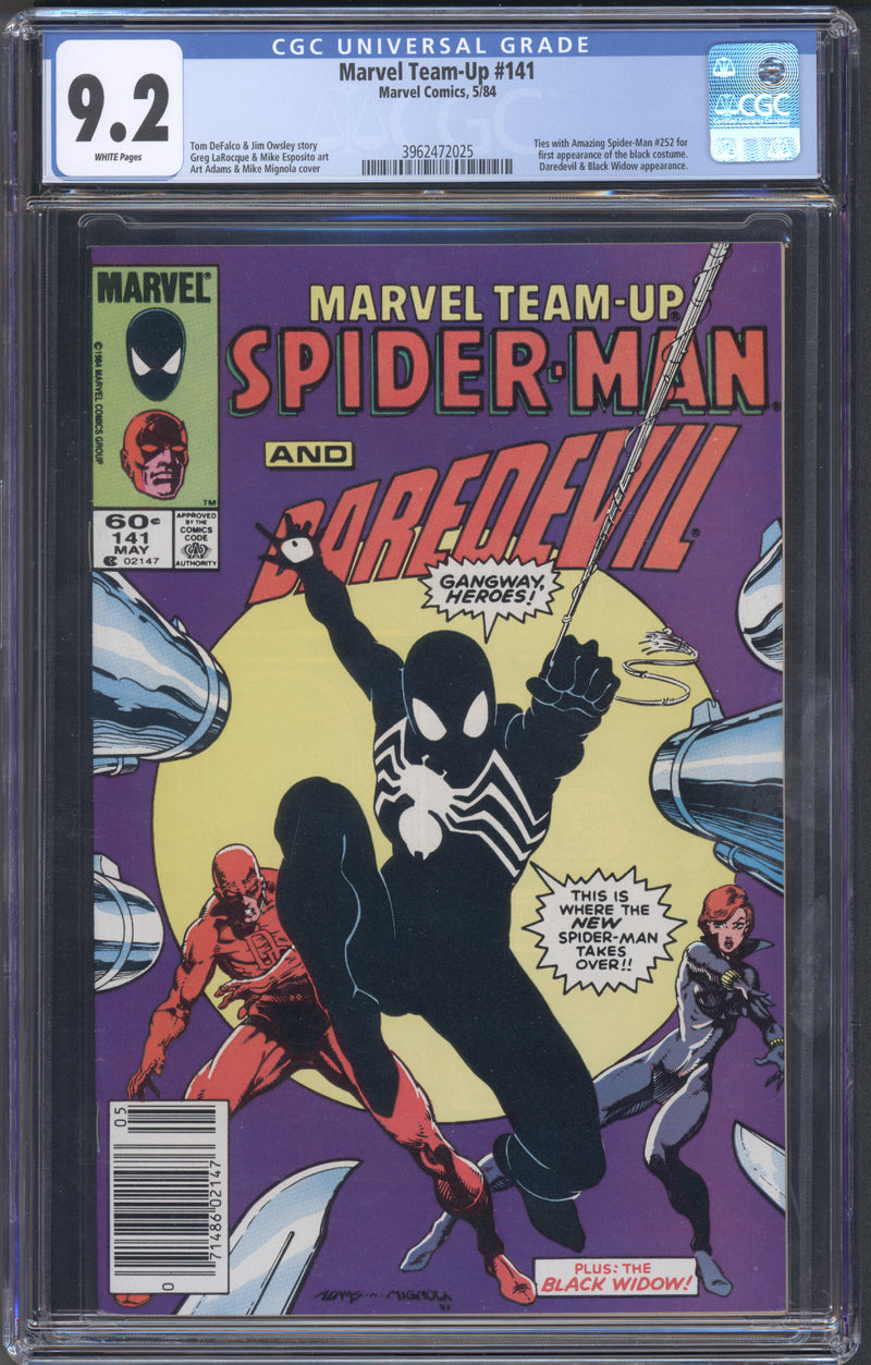 MARVEL TEAM UP #141 CGC 9.2 デアデビル ブラックコスチューム初登場