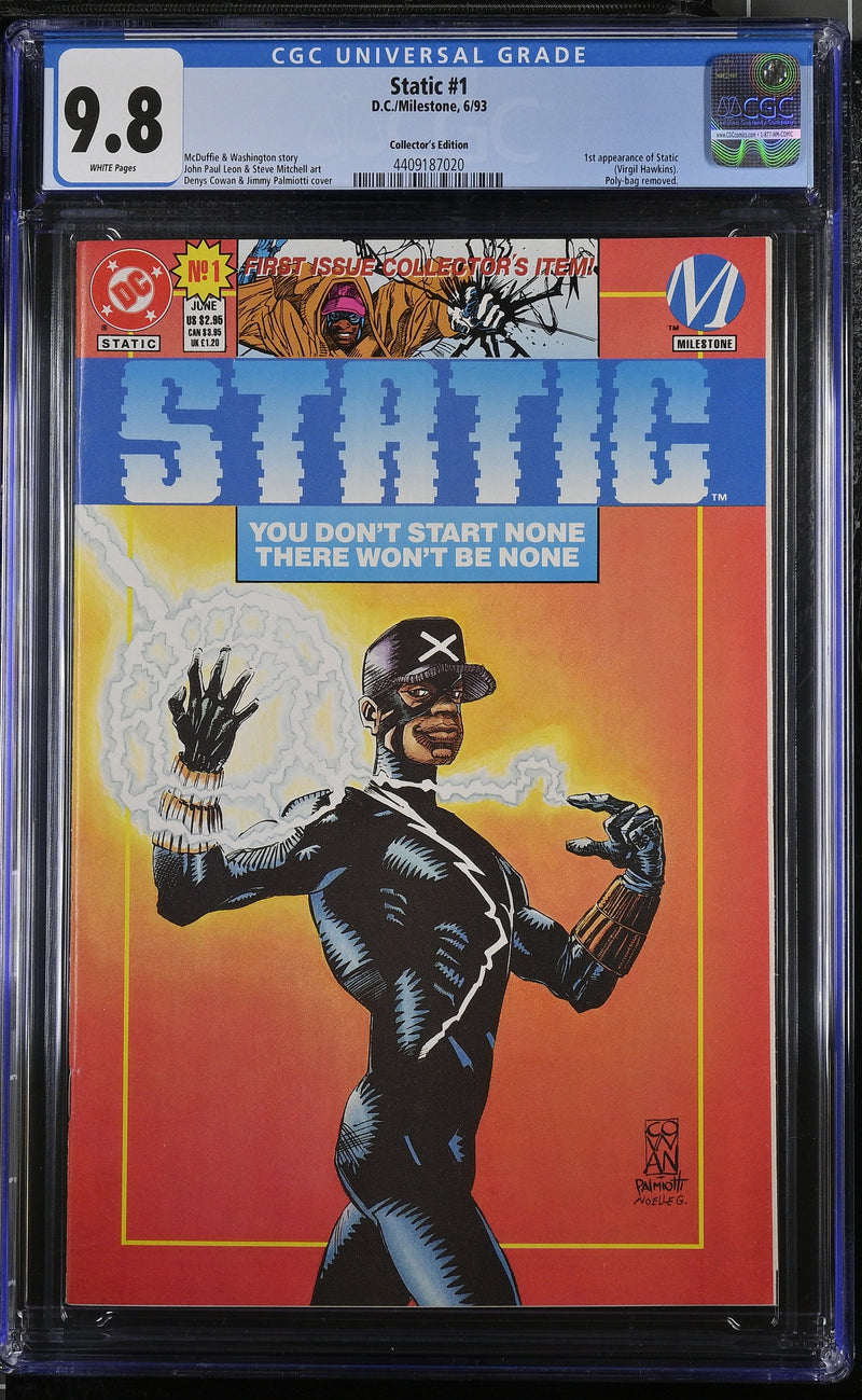 STATIC #1 CGC 9.8 COLLECTOR'S EDITION 1993年6月