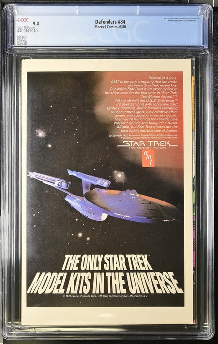 DEFENDERS #84 CGC 9.4 6/80