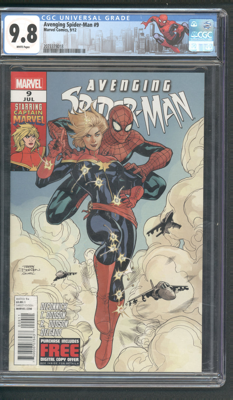 AVENGING SPIDER-MAN #9 CGC 9.8 1ST CAROL DANVERS AS CAPTAIN MARVEL 2012