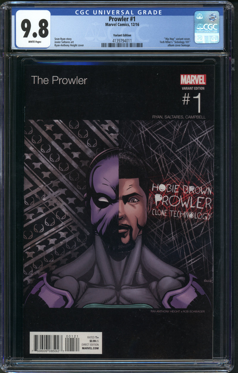 プロウラー #1 CGC 9.8 バリアント MARVEL HIP-HOP COVER