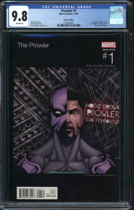 PROWLER #1 CGC 9.8 VARIANT MARVEL HIP-HOP COVER