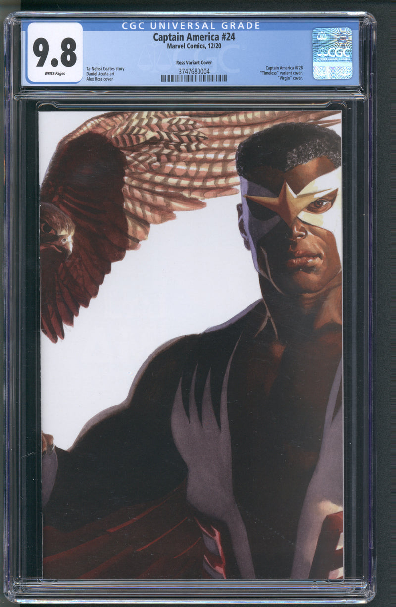 CAPTAIN AMERICA #24 CGC 9.8 アレックス・ロス タイムレス ファルコン バリアント