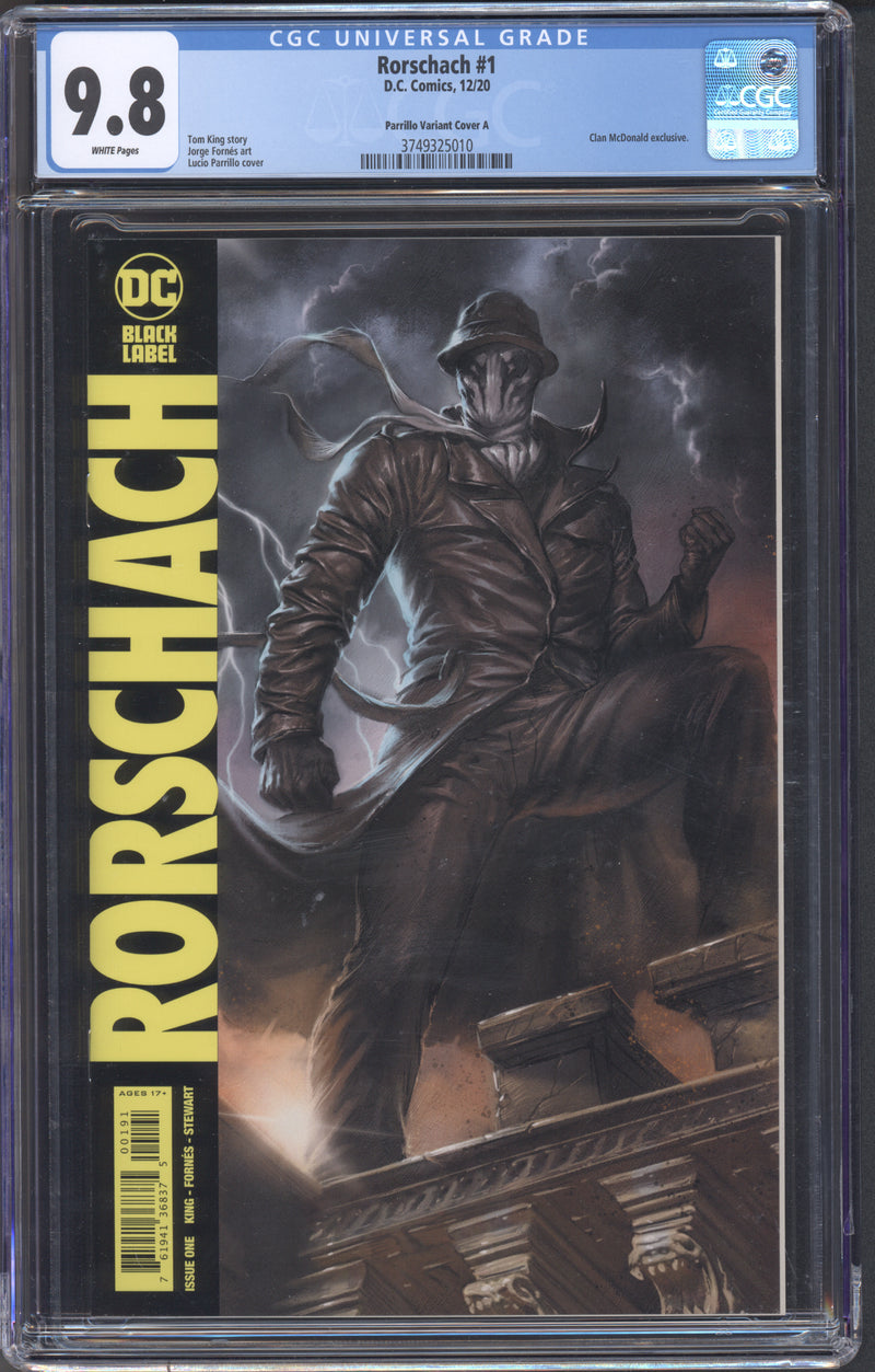 RORSCHACH #1 CGC 9.8 LUCIO PARILLO COVER A