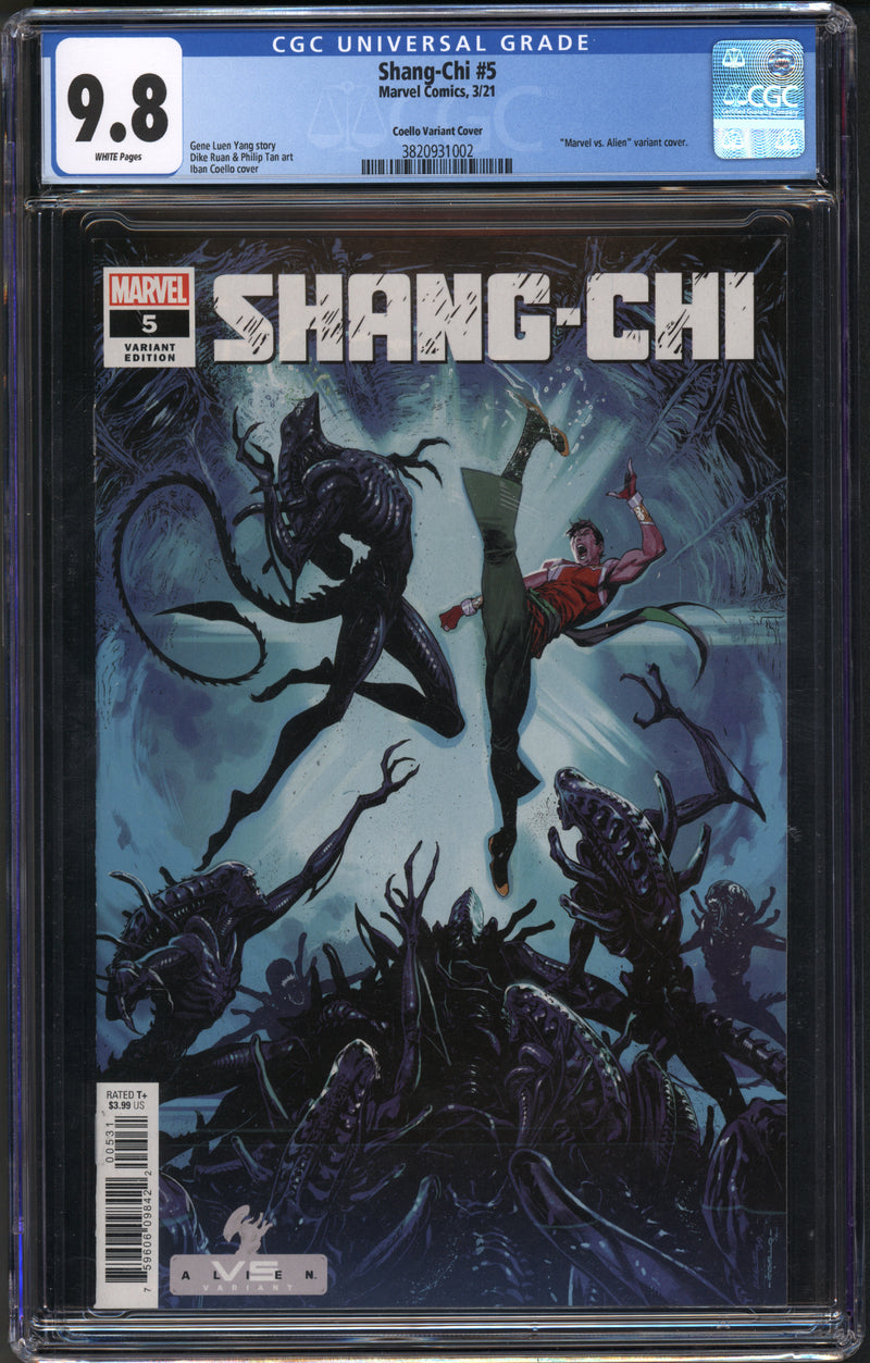シャン・チー #5 CGC 9.8 コエロ マーベルVSエイリアン バリアント