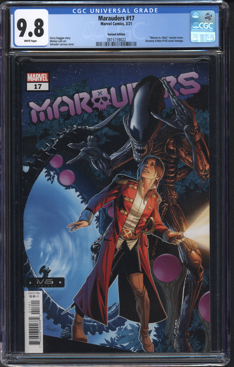 MARAUDERS #17 CGC 9.8 MARVEL VS. ALIEN バリアント