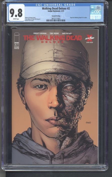 WALKING DEAD DELUXE #2 CGC 9.8 2ND PRINT