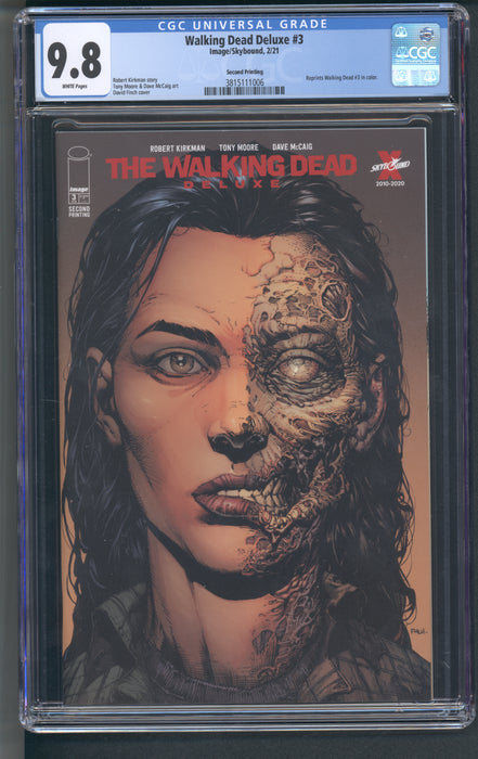 WALKING DEAD DELUXE #3 CGC 9.8 2ND PRINT