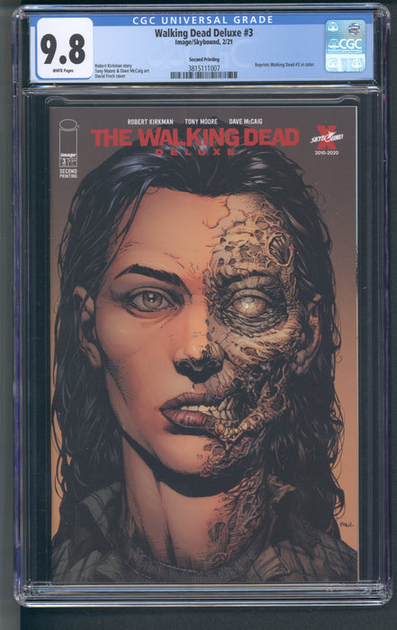 WALKING DEAD DELUXE #3 CGC 9.8 2ND PRINT