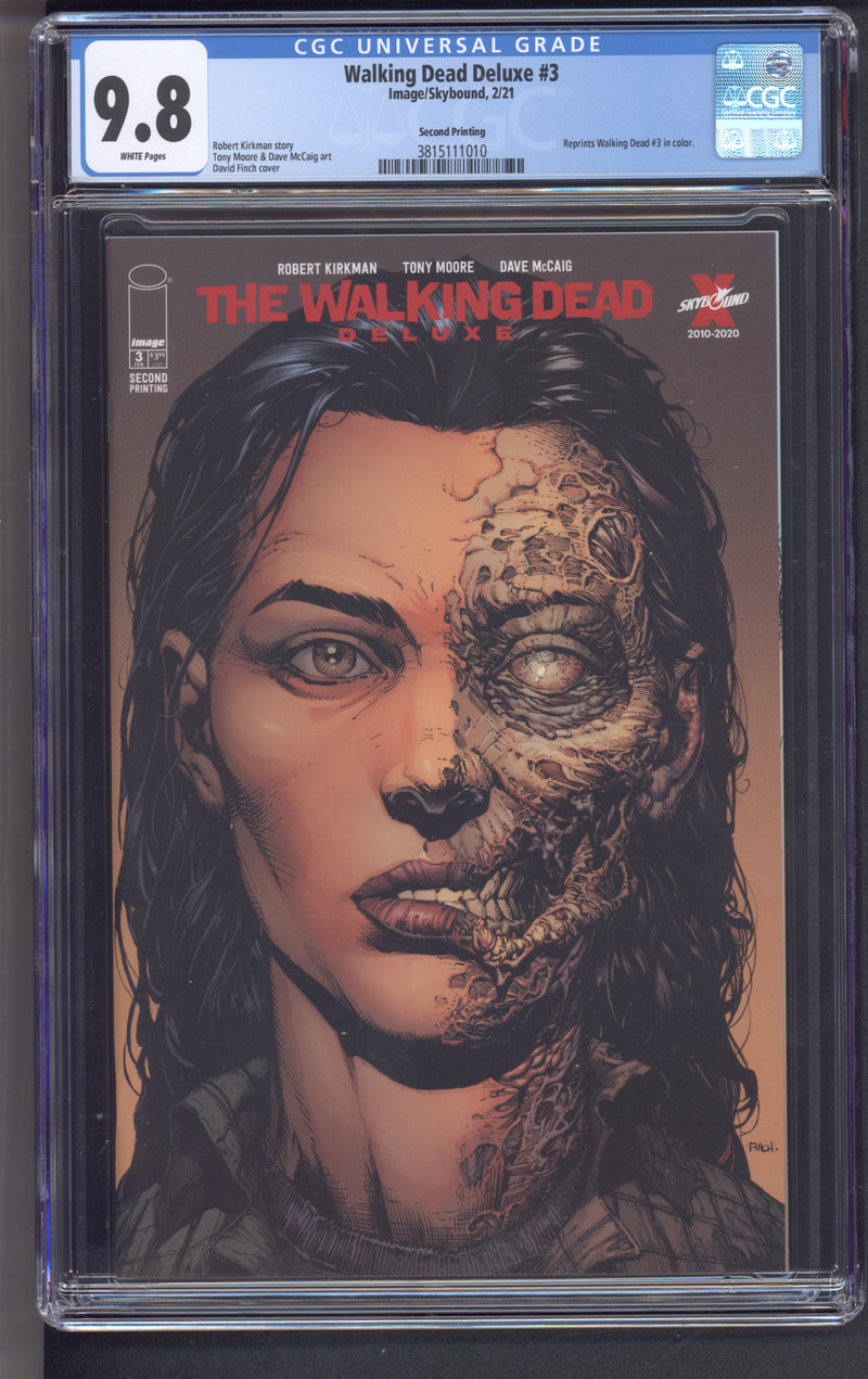 WALKING DEAD DELUXE #3 CGC 9.8 2ND PRINT