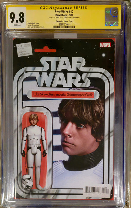 STAR WARS #12 CGC SS 9.8 CHRISTOPHER ACTION FIGURE LUKE STORMTROOPER