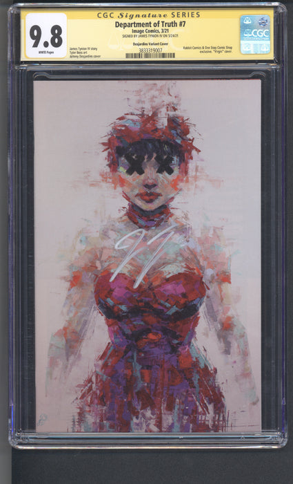 DEPARTMENT OF TRUTH #7 CGC SS 9.8 DESJARDINS COVER SIGNED BY TYNION