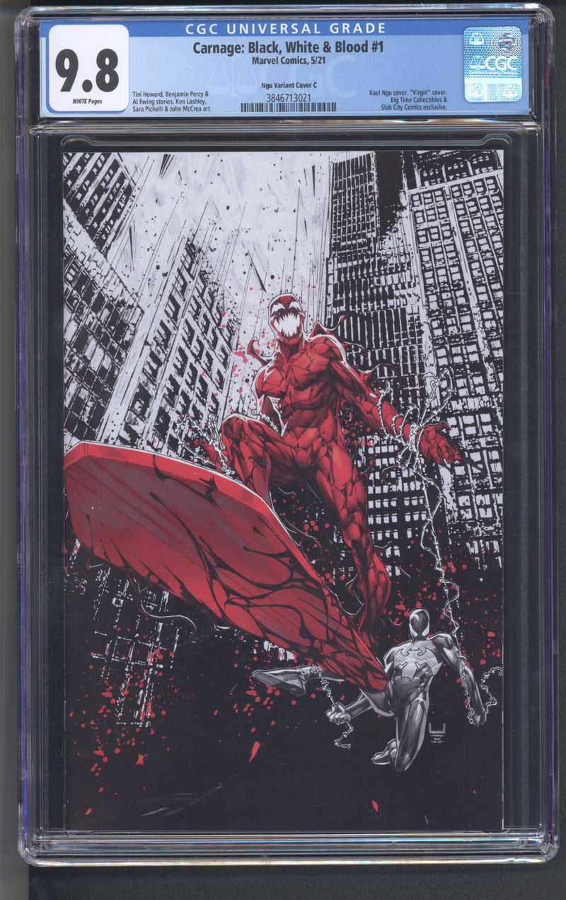 CARNAGE BLACK, WHITE & BLOOD #1 CGC 9.8 NGU VIRGIN CONVENTION VARIANT COVER C