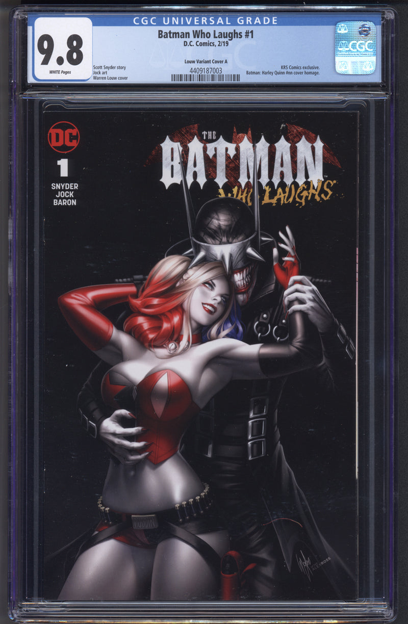 BATMAN WHO LAUGHS #1 CGC 9.8 WARRAN LOUW COVER A