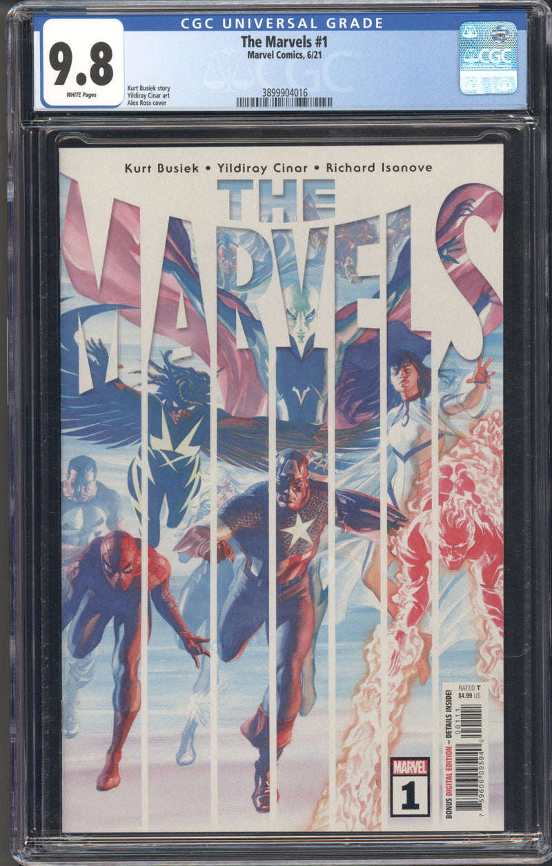 THE MARVELS #1 CGC 9.8 ALEX ROSS VARIANT