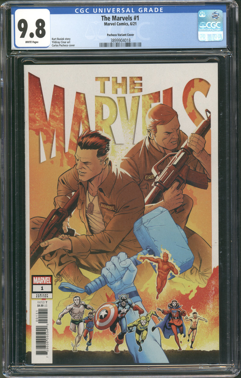 THE MARVELS #1 CGC 9.8 PACHECO VARIANT