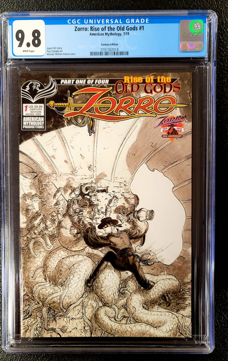 ZORRO RISE OF OLD GODS #1 CGC 9.8 CENTURY EDITION