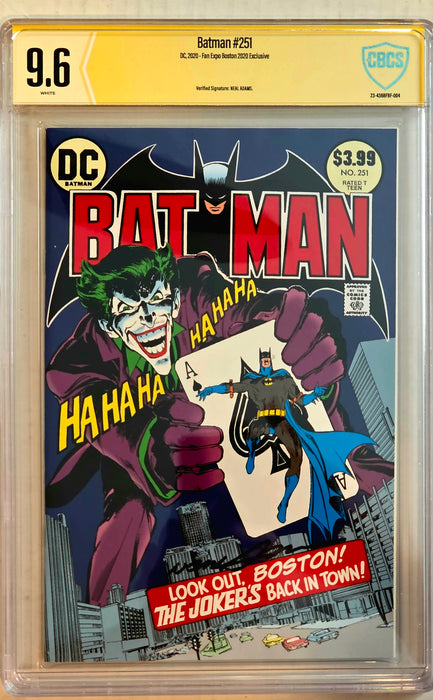 BATMAN #251 CBCS SS 9.6 SIGNED BY NEAL ADAMS FAN EXPO BOSTON FACSIMILE