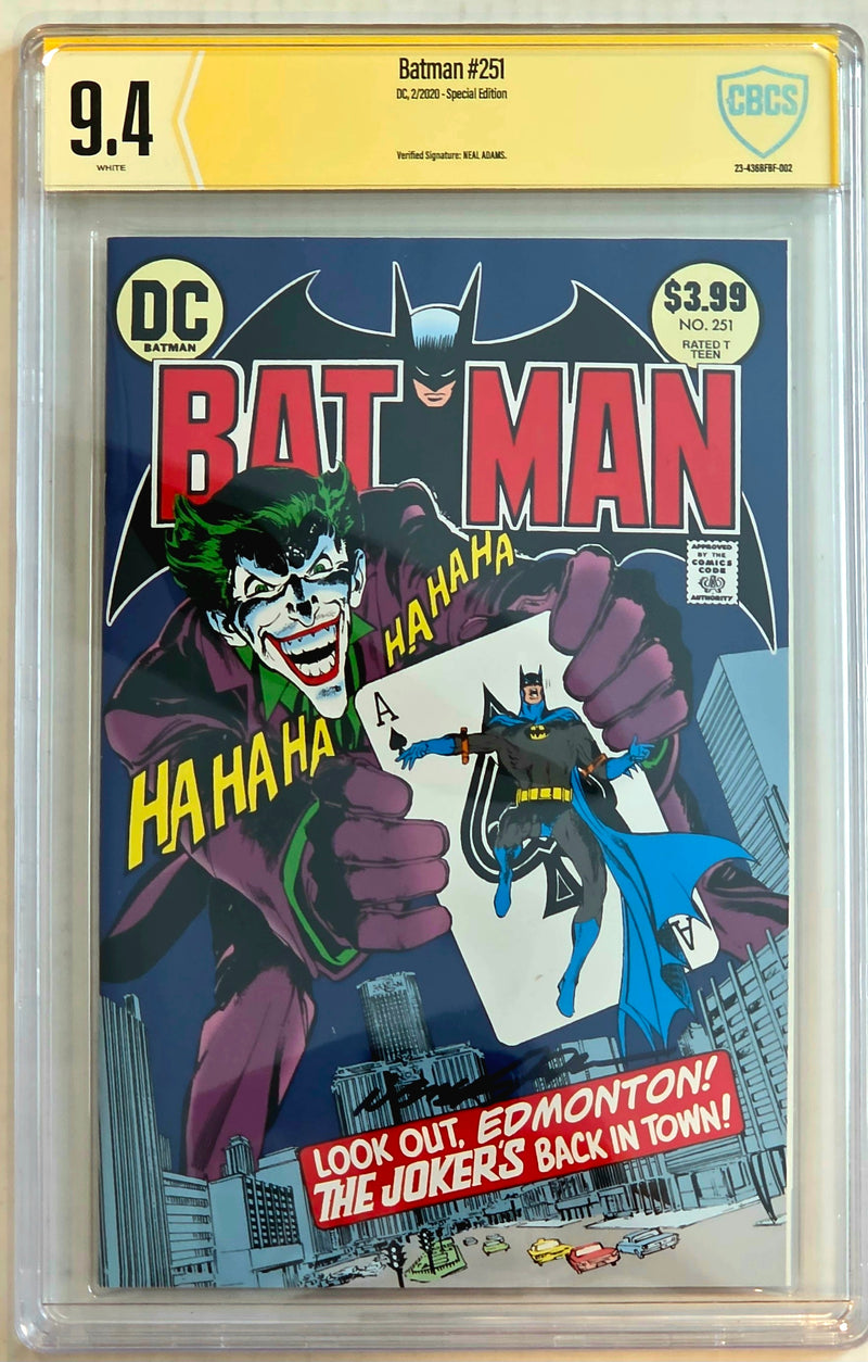 BATMAN #251 CBCS SS 9.4 ニール・アダムス直筆サイン入り ファン・エキスポ・エドモントン ファクシミリ