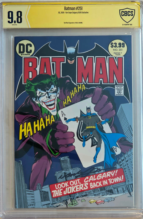 BATMAN #251 CBCS SS 9.8 SIGNED BY NEAL ADAMS FAN EXPO CALGARY FACSIMILE