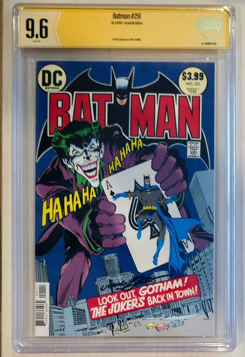 BATMAN #251 CBCS SS 9.6 SIGNED BY NEAL ADAMS FACSIMILE