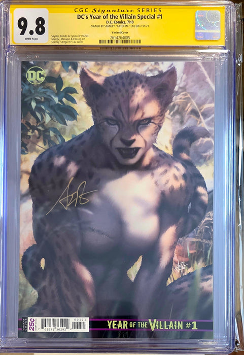 DC'S YEAR OF THE VILLAIN SPECIAL #1 CGC SS 9.8 SIGNED ARTGERM COVER