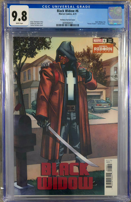 BLACK WIDOW #6 CGC 9.8 PACHECO HEROES REBORN