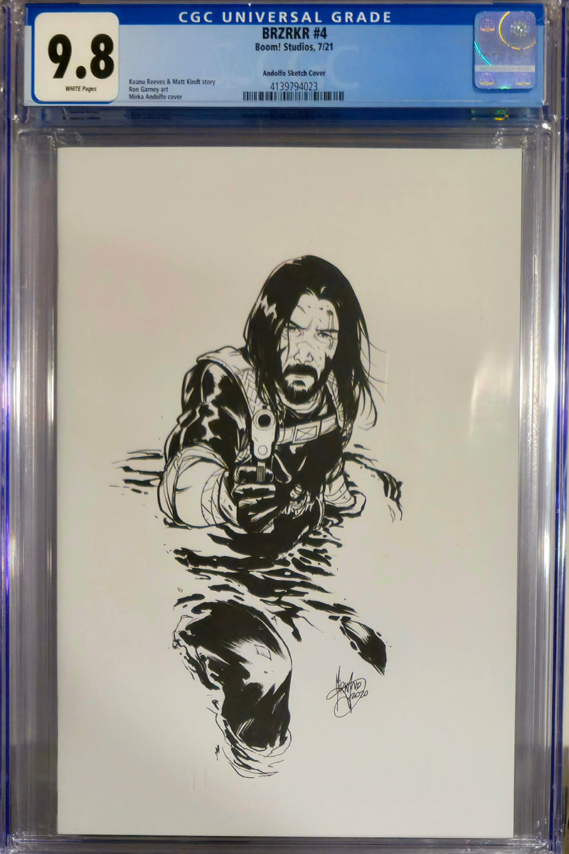 BRZRKR #4 CGC 9.8 1:100 MIRKA ANDOLFO SKETCH COVER