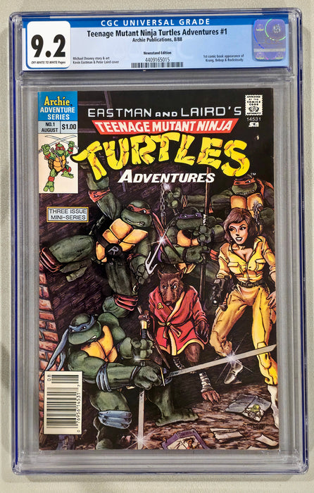TMNT ADVENTURES #1 CGC 9.2 NEWSSTAND