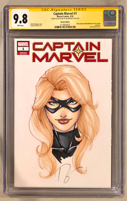 CAPTAIN MARVEL #1 CGC SS 9.8 SIGNED & SKETCH BY RYAN KINCAID 5/1/20