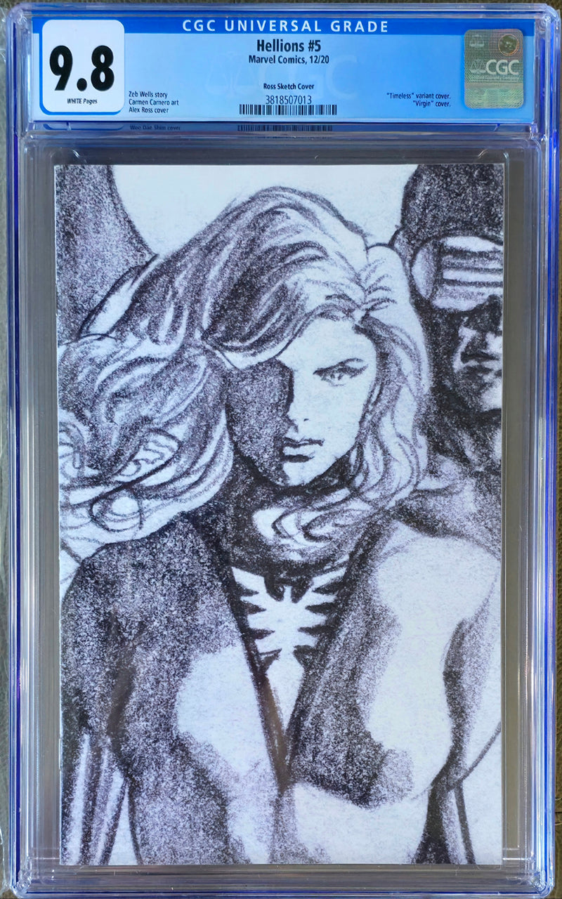 HELLIONS #5 CGC 9.8 アレックス・ロス タイムレス スケッチ ジーン・グレイ