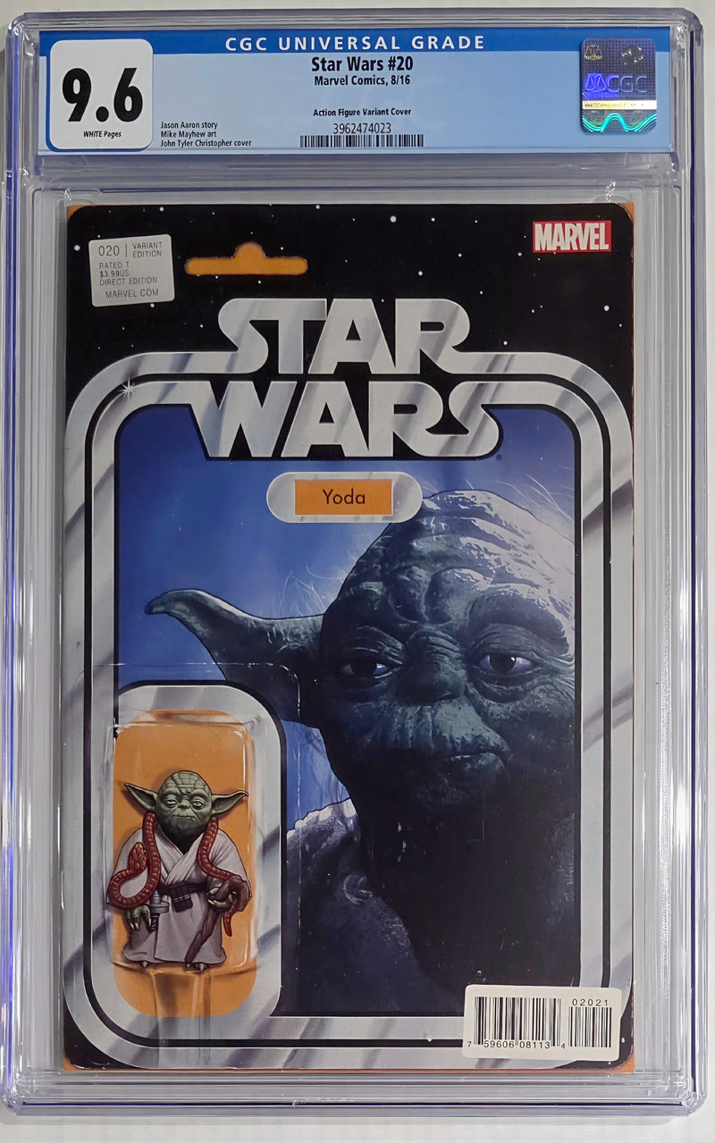 スター・ウォーズ #20 CGC 9.6 ジョン・タイラー・クリストファー ヨーダ アクションフィギュア