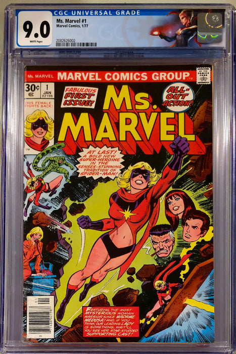 MS. MARVEL #1 CGC 9.0 1ST MS MARVEL CAROL DANVERS JAN 1977
