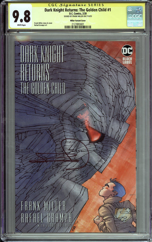 Batman Dark Knight Returns The Golden Child #1 CGC SS 9.8 Signed by Frank Miller - Major Payne's Comic Compound