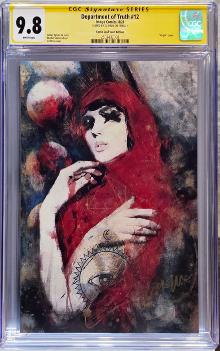 DEPARTMENT OF TRUTH #12 CGC SS 9.8 VIRGIN SIGNED BY ZU ORZU