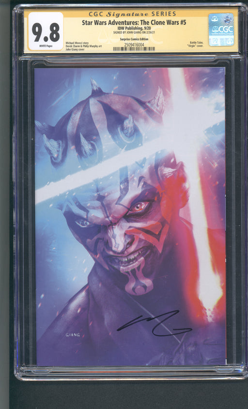 Star Wars Adventures The Clone Wars Battle Tales #5 CGC SS 9.8 Signed by John Giang Virgin