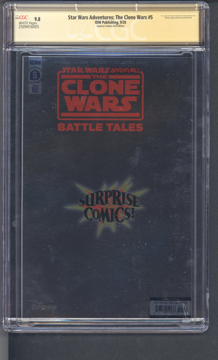 Star Wars Adventures Clone Wars Battle Tales #5 CGC SS 9.8 Signed by John Giang Foil