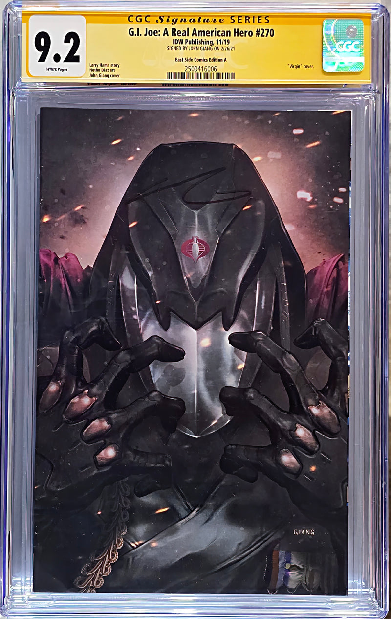 GI JOE G.I. JOE A REAL AMERICAN HERO #270 CGC SS 9.2 SIGNED BY JOHN GIANG