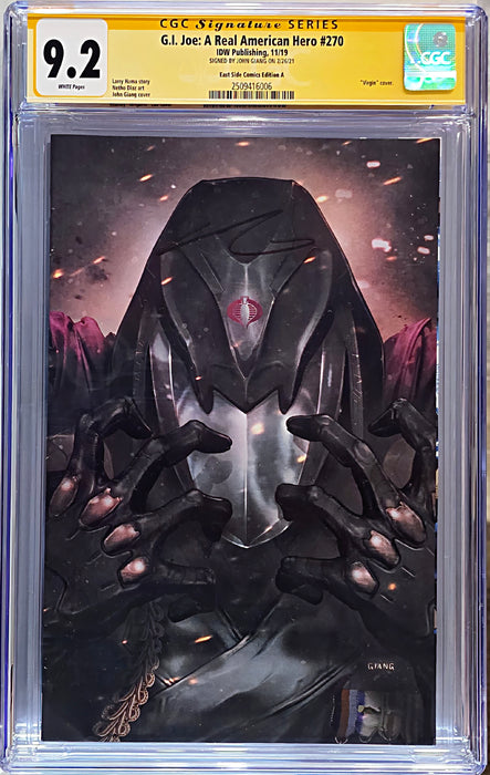 GI JOE G.I. JOE A REAL AMERICAN HERO #270 CGC SS 9.2 SIGNED BY JOHN GIANG