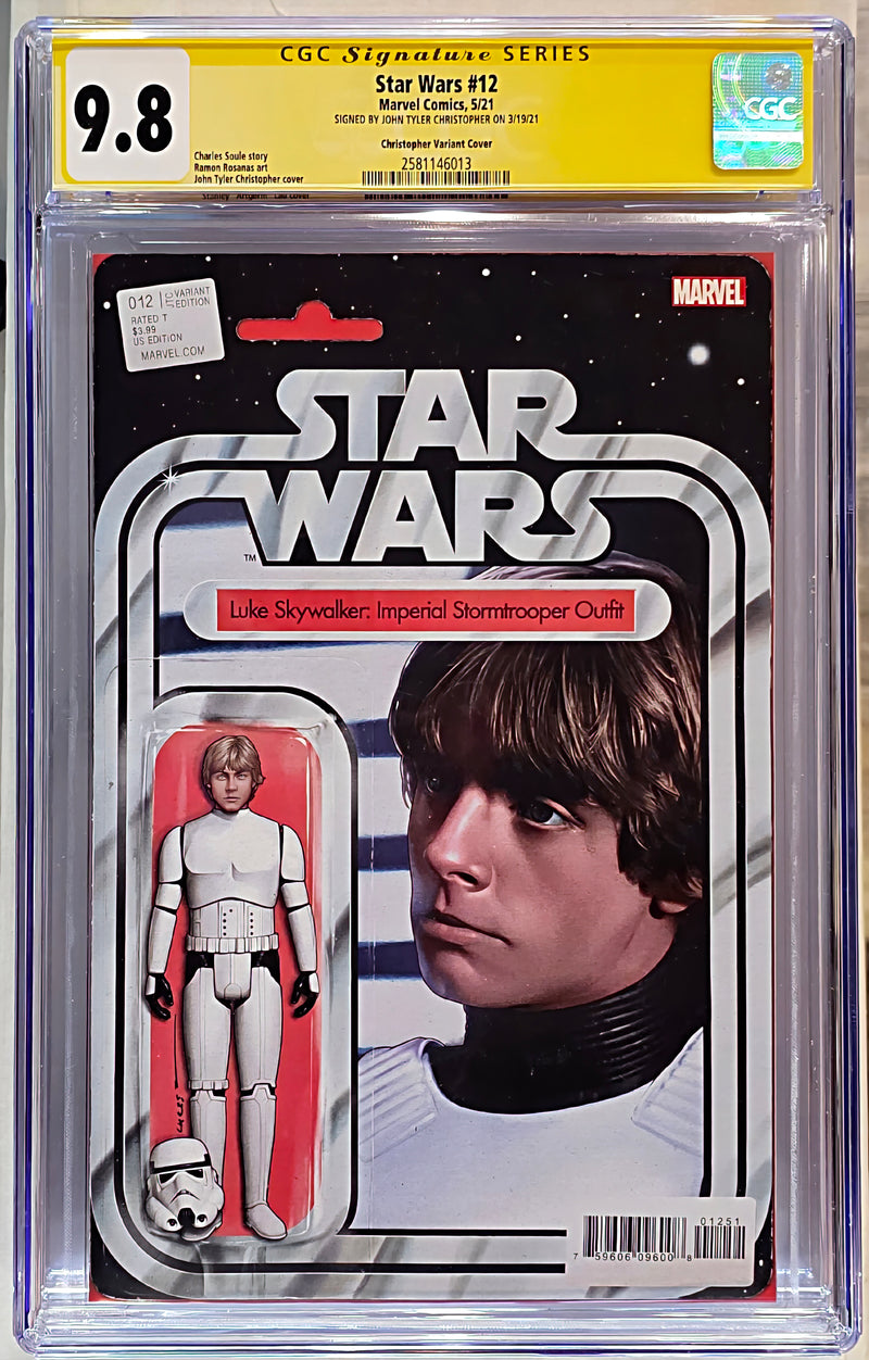 STAR WARS #12 CGC SS 9.8 JTC直筆サイン入りアクションフィギュア ルーク ストームトルーパー