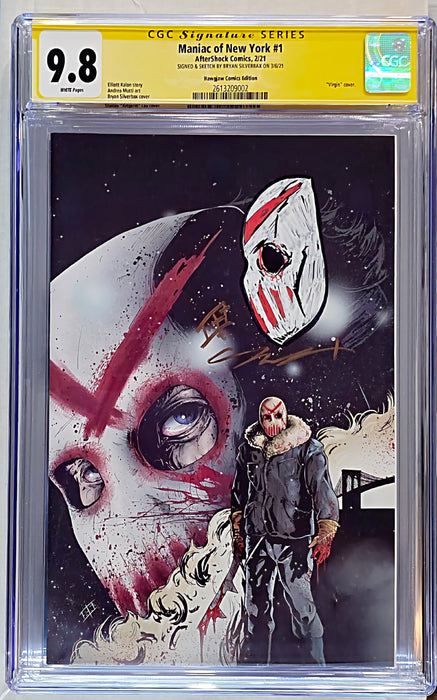 MANIAC OF NEW YORK #1 CGC SS 9.8 SIGNED & SKETCH BY BRYAN SILVERBAX