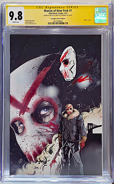 MANIAC OF NEW YORK #1 CGC SS 9.8 SIGNED & SKETCH BY BRYAN SILVERBAX