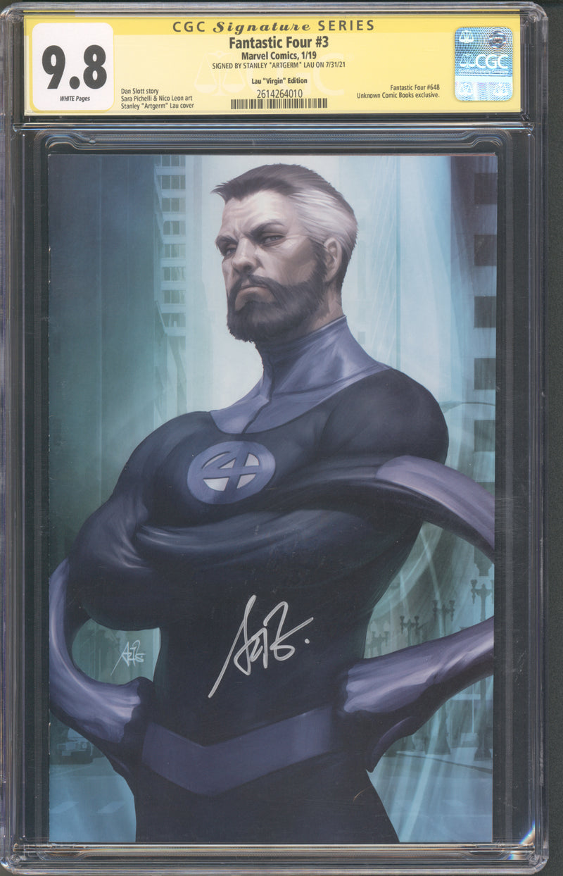 FANTASTIC FOUR #1 CGC SS 9.8 スタンリー・アートジャーマ・ラウ直筆サイン入り ヴァージン 2019 リード・リチャーズ