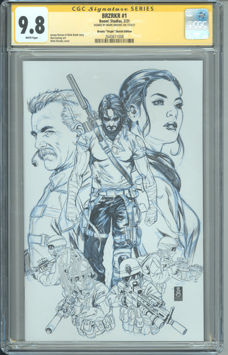 BRZRKR #1 CGC SS 9.8 BROOKS SIGNED INCENTIVE VIRGIN SKETCH 1:500