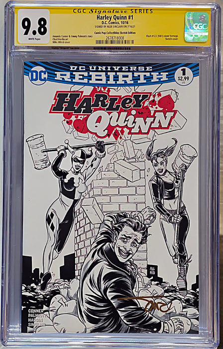 HARLEY QUINN #1 CGC SS 9.8 SIGNED BY ALEX SINCLAIR