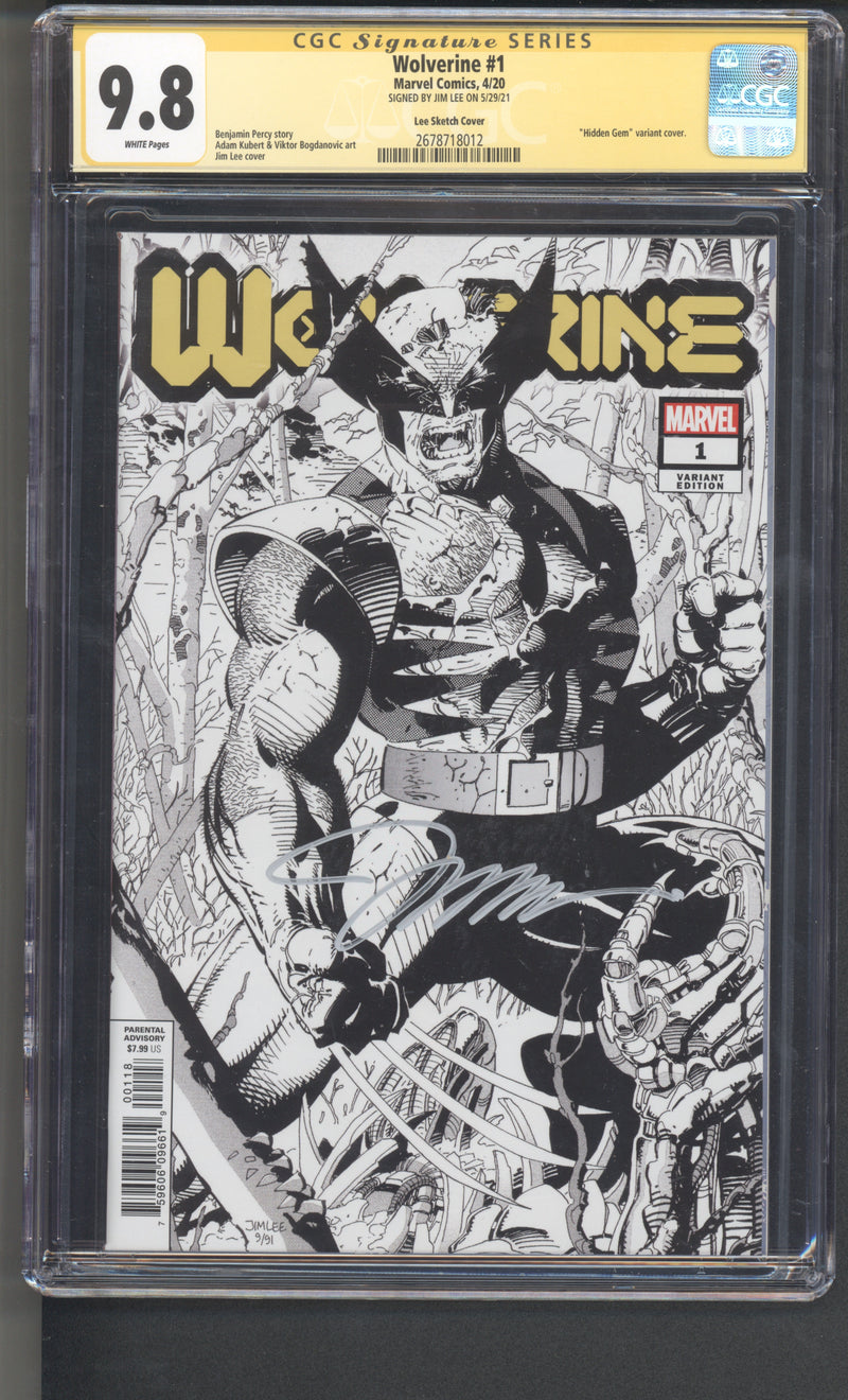 WOLVERINE #1 CGC SS 9.8 SIGNED BY JIM LEE SKETCH VARIANT