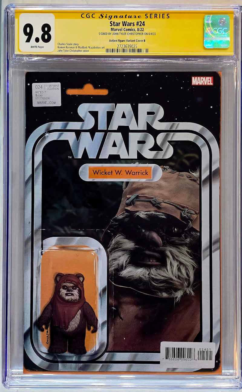 STAR WARS #24 CGC SS 9.8 ジョン・タイラー・クリストファー直筆サイン入り