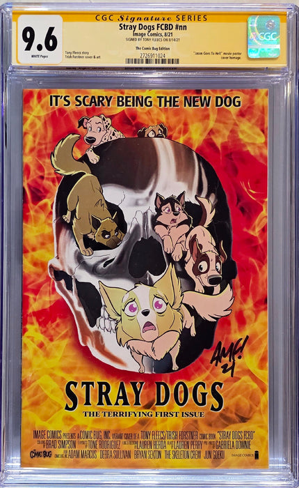 STRAY DOGS FCBD CGC SS 9.6  2021 SIGNED BY TONY FLEECS