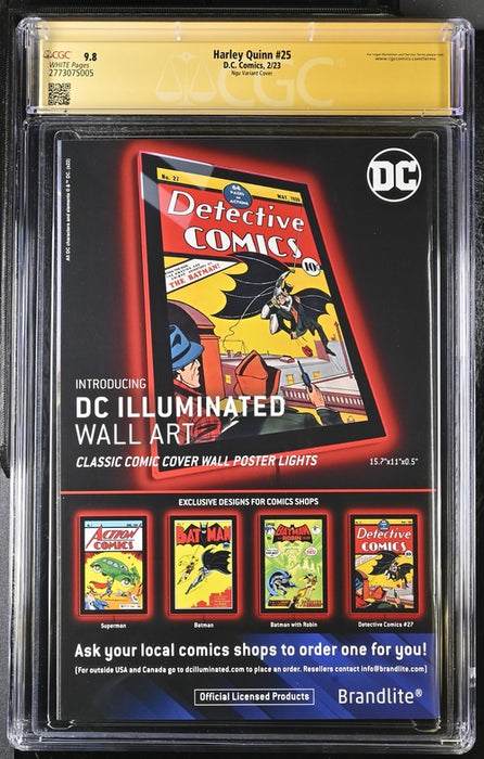 HARLEY QUINN #25 CGC SS 9.8 BATMAN / SPAWN VARIANT SIGNED BY KAEL NGU ON 6/10/23